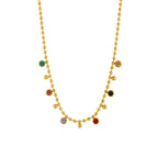Multicolored Crystal Ball Necklace
