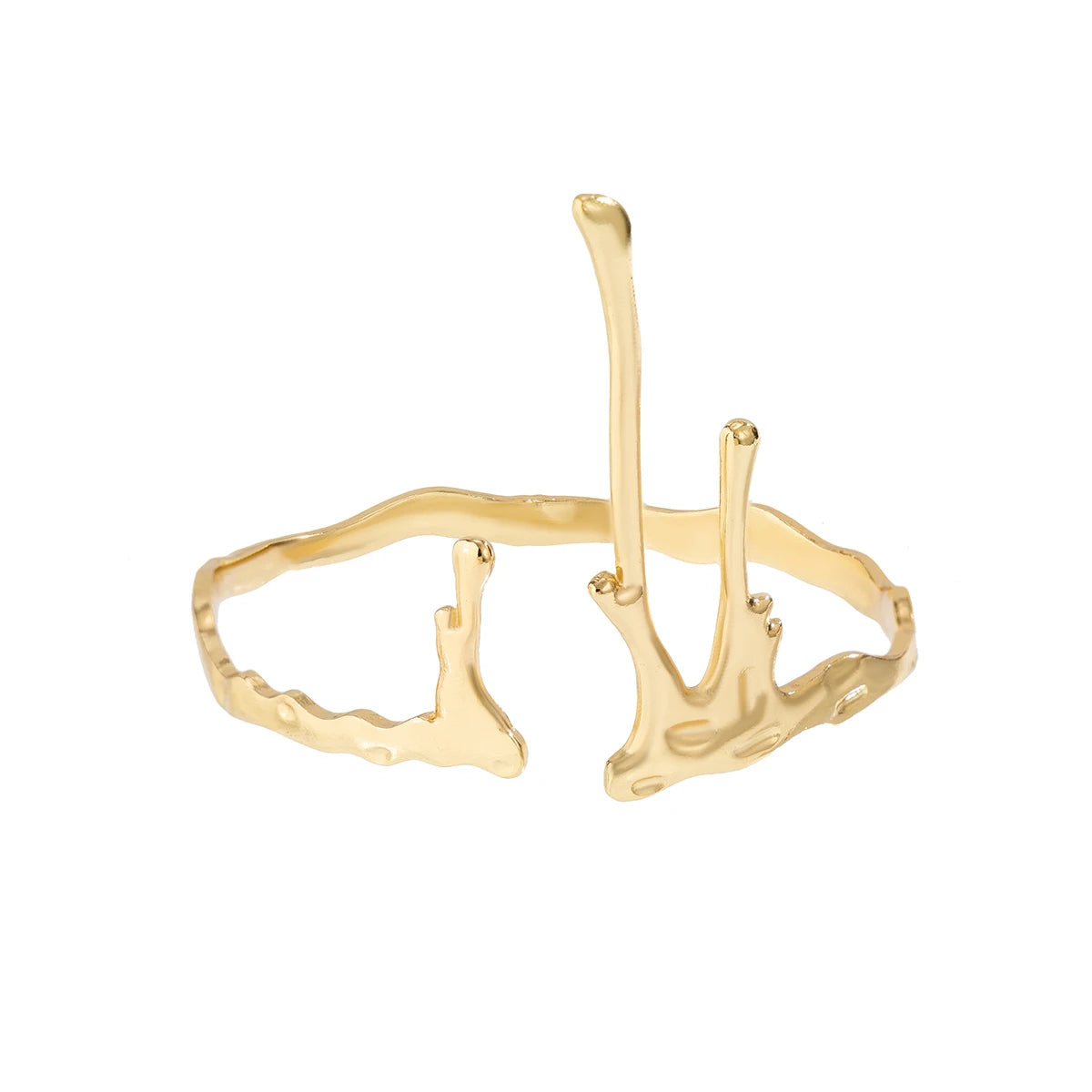 Open Cuff Waterdrop Bangle