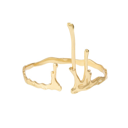 Open Cuff Waterdrop Bangle