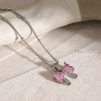Zirconia Bow Necklace