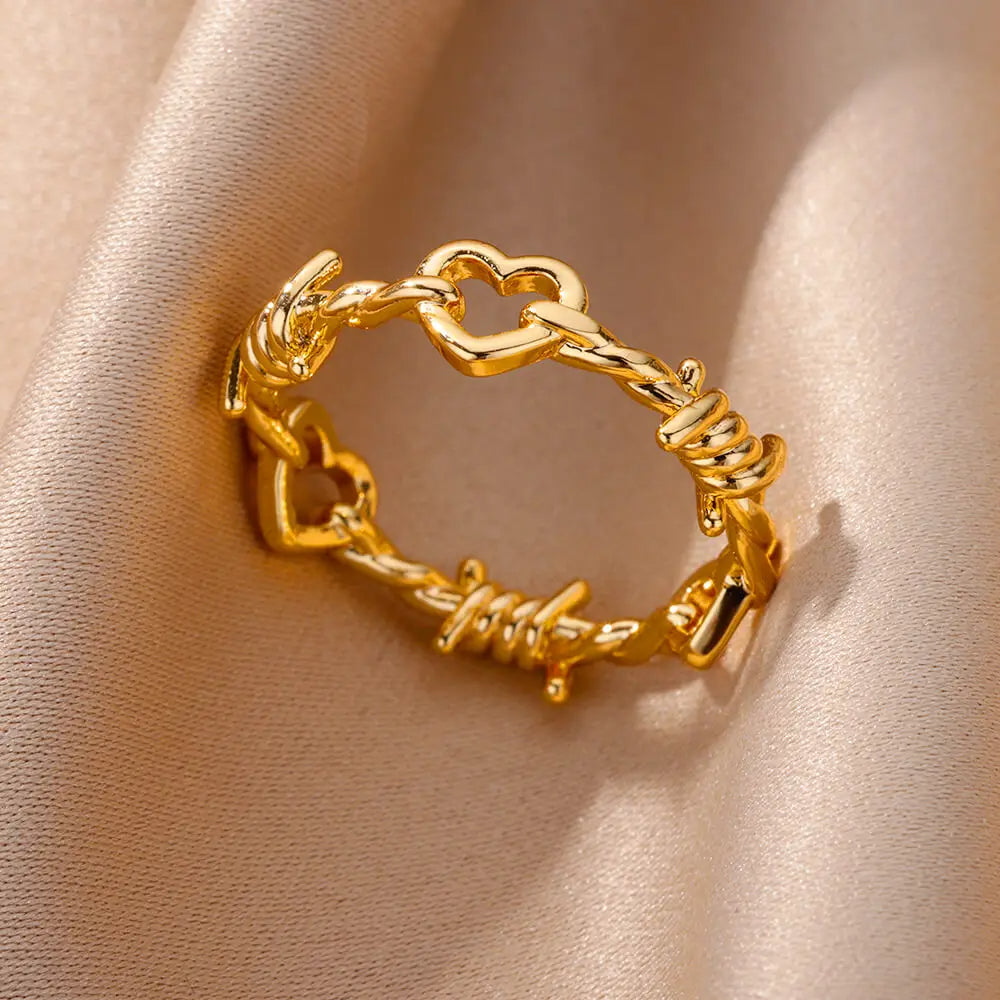 Twisted Wire Heart Ring