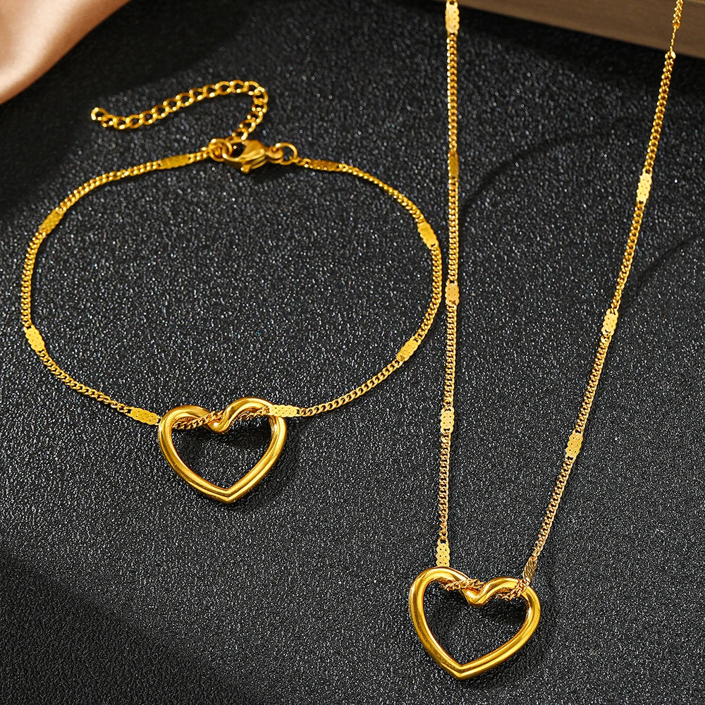 Twisted Heart Jewelry Set