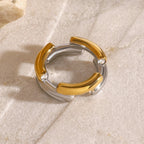 Colorblock Zirconia Ring