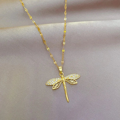 Stainless Steel Dragonfly Necklace