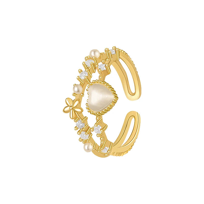 Double Love Crystal Ring