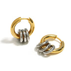 Two Tone Hoop Earrings
