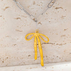 Paperclip Bow Necklace