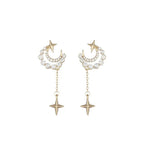 Moon Star Tassel Earrings