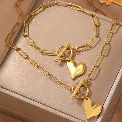 Heart Link Jewelry Set