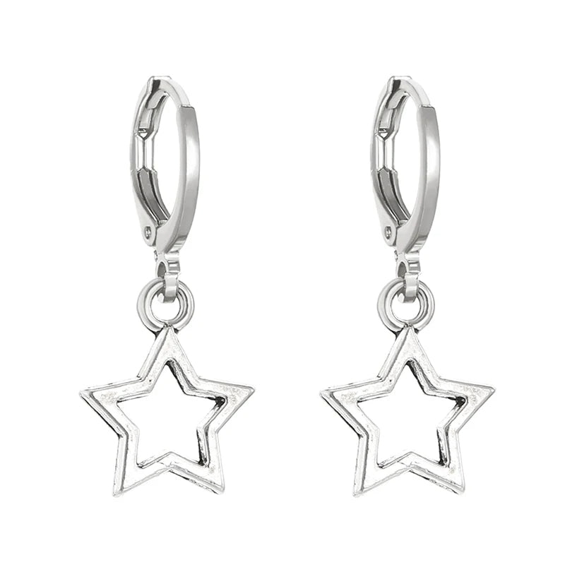 Star Hoop Earrings