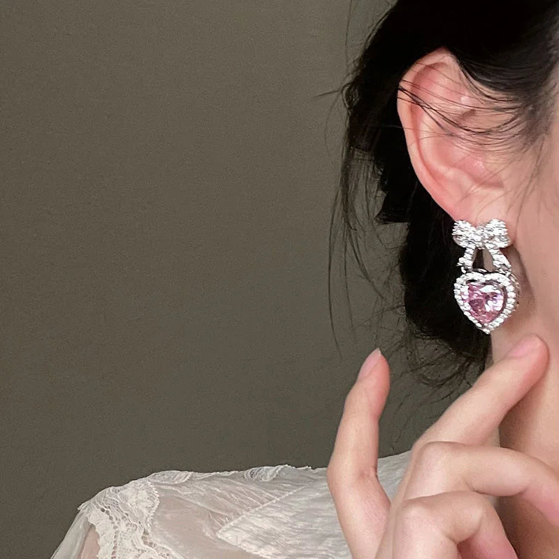 Heart Bowknot Earrings