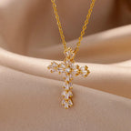 Zirconia Cross Necklace