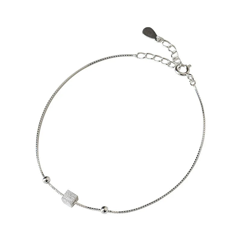 Sterling Silver Square Bracelet