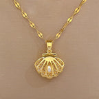 Hollow Shell Pearl Necklace