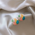 Colorful Geometric Stud Earrings