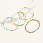 4 PCS Handmade Oceanic Bead Bracelet Set