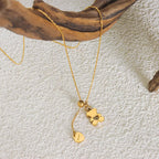 Adjustable Hollow Bear Necklace