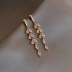 Shiny Tassel Leaf Earrings