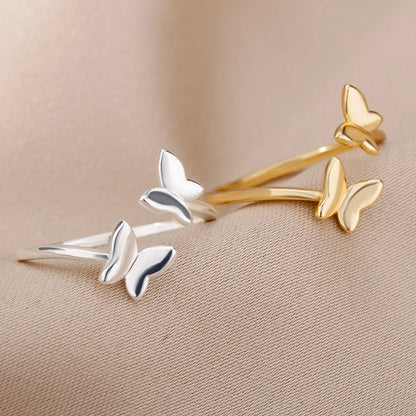 Adjustable Butterfly Ring