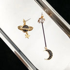 Rhinestone Moon & Star Earrings