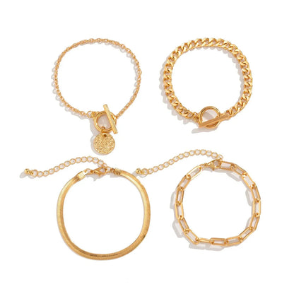 Cuban Link Coin Pendant Bracelet