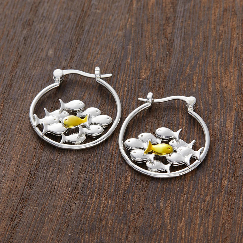 Fight the Current Fish Earrings