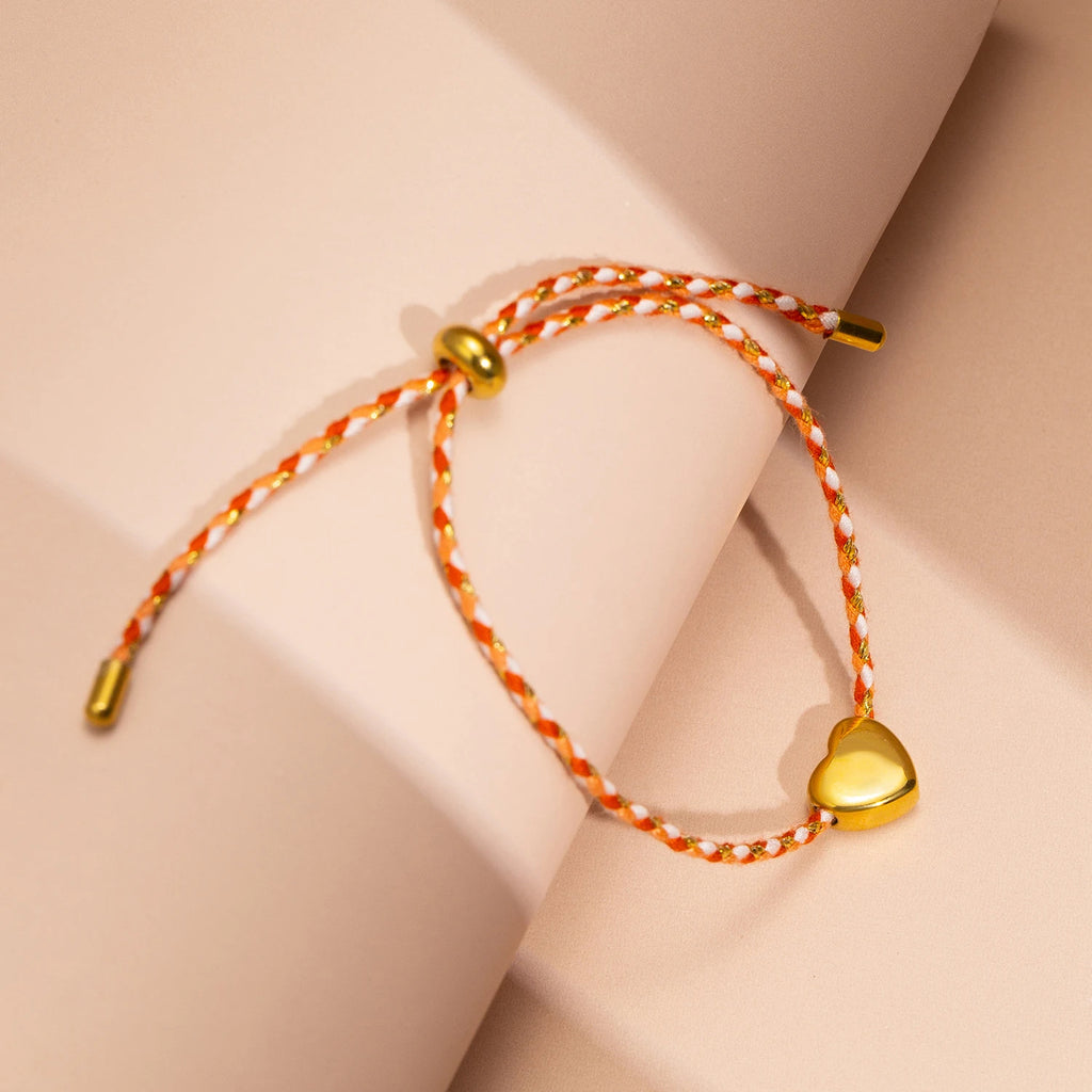Colorful Rope Heart Bracelet