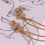 Studded Bear Necklace