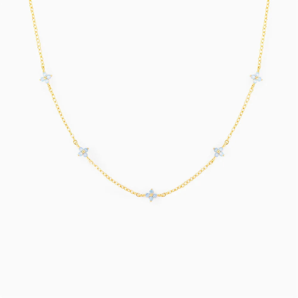 Crystal Clover Choker Necklace