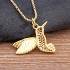Gold Hummingbird Necklace