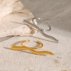Wavy Stainless Steel Ring