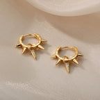 Spike Rivet Hoop Earrings