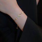 Zircon Opal Clover Bracelet