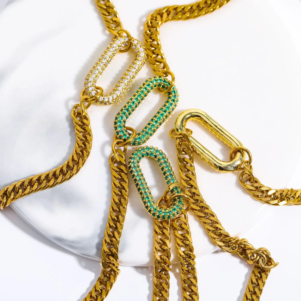 Paperclip Zirconia Necklace
