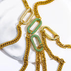 Paperclip Zirconia Necklace