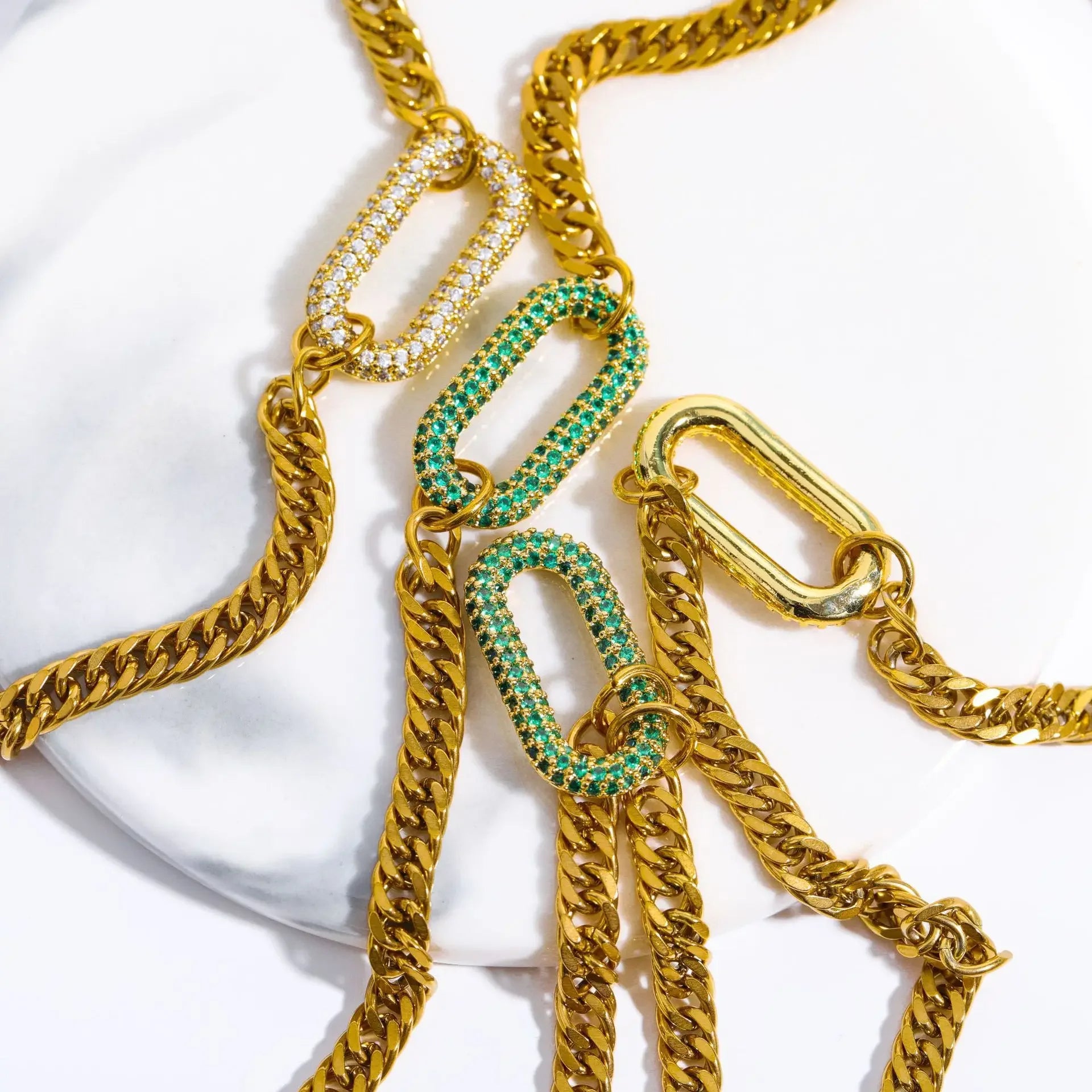 Paperclip Zirconia Necklace
