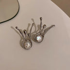 Irregular Pearl Stud Earrings