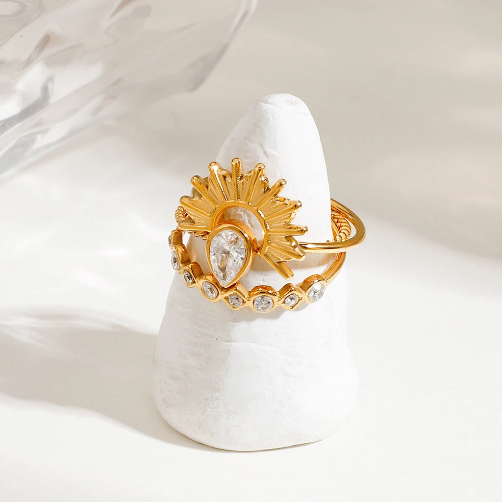 Ribbed Sun Ring