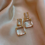 Transparent Glass Earrings