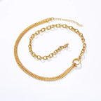 Double Chain Circle Necklace