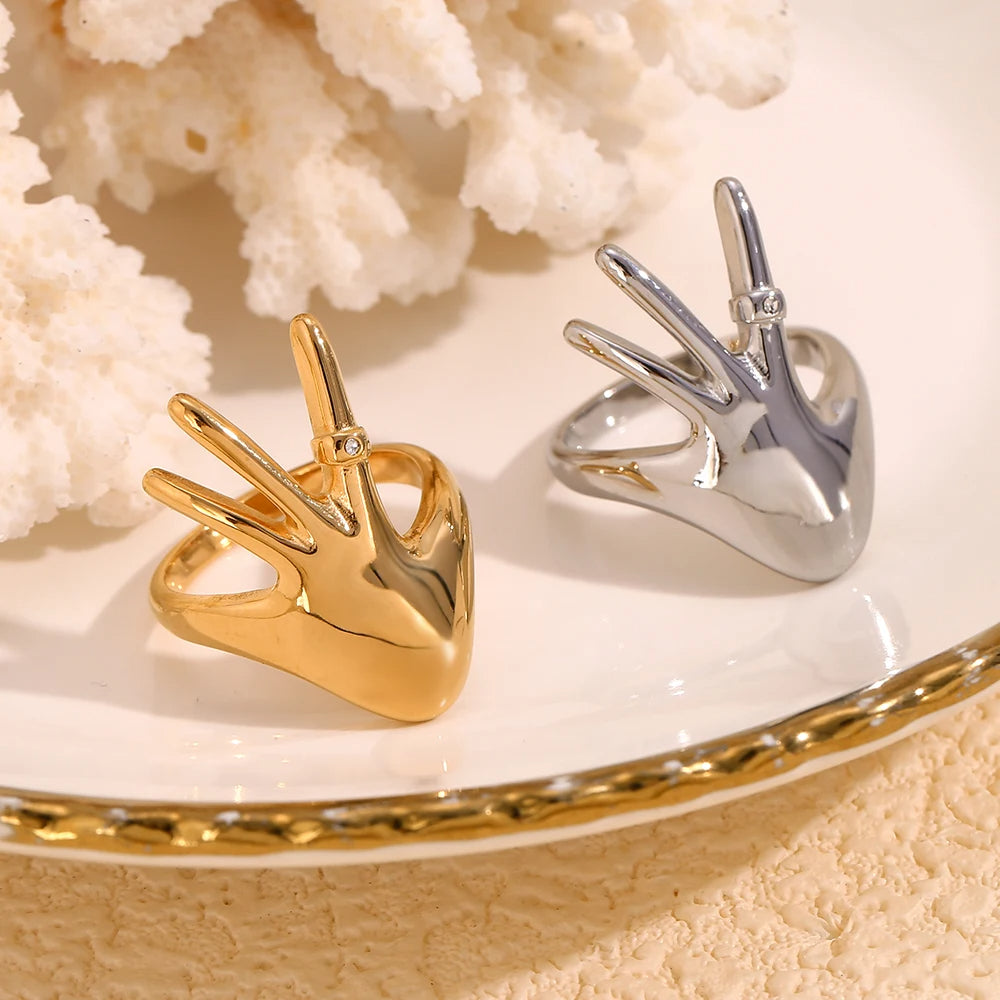 Hand Shape Rings Hand Shaped Ring – Précieux