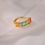 Rainbow Waterdrop Ring