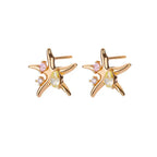 Zircon Starfish Earrings