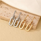 Double Loop Drop Earrings