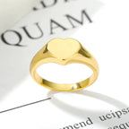 Minimal Couple Heart Ring