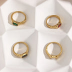 Thin Square Stone Ring