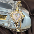 Rhinestone Studded Heart Watch