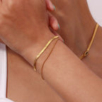 Gold Herringbone Bracelet