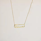 Personalized Gold Pin Necklace
