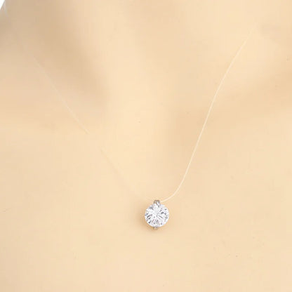 Invisible Chain Crystal Necklace